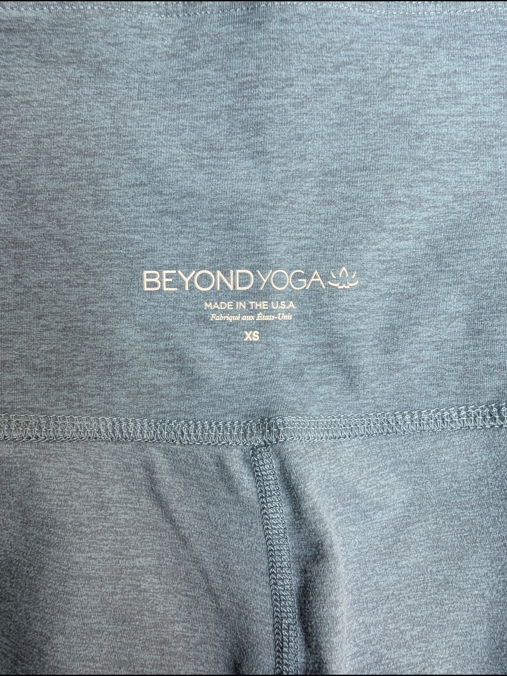 Beyond Yoga High-Waist Leggings in Heather Slate Blue - XS